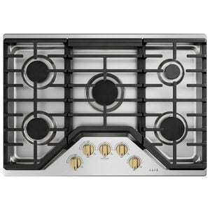 Cafe 5 Gas Cooktop Knobs - Brushed Brass, , hires