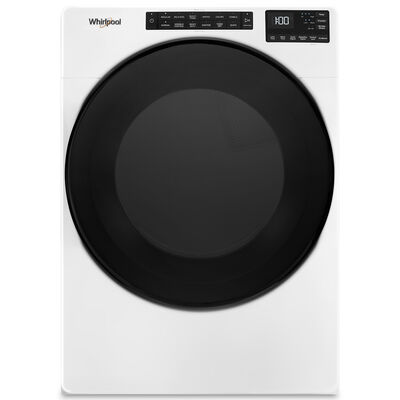Whirlpool 27 in. 7.4 cu. ft. Stackable Gas Dryer with 36 Dryer Programs, 5 Dry Options, Sanitize Cycle, Wrinkle Care & Sensor Dry - White | WGD5605MW