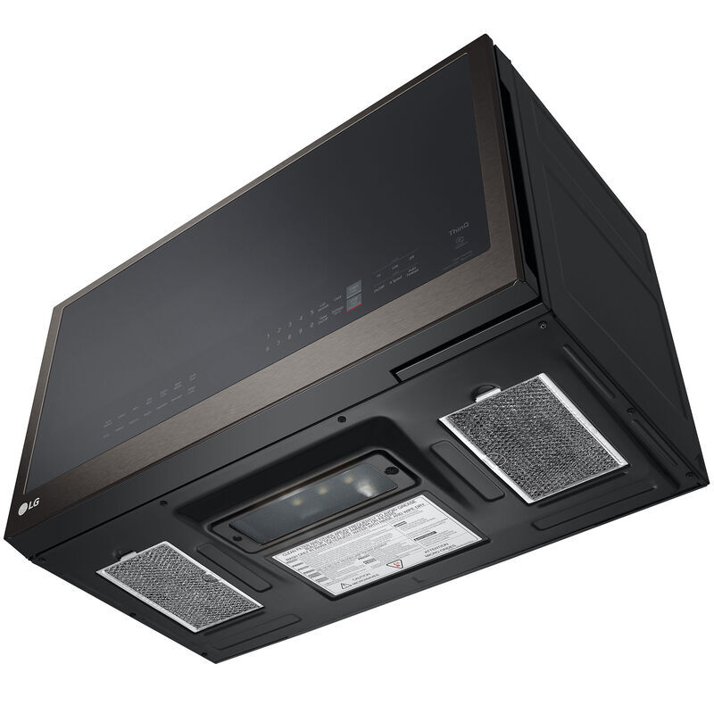 LG 30 in. 2.0 cu. ft. 1050W Smart Over-the-Range Microwave with 400 CFM & Sensor Cooking - PrintProof Black Stainless Steel, PrintProof Black Stainless Steel, hires