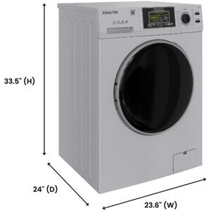 Equator Max 24 in. 2.47 cu. ft. Electric Front Load Convertible (Vented/Ventless) All-in-One Combo with Pet Cycle, Sanitize Cycle & Sensor Dry - Silver, , hires