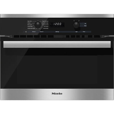 Miele 24" 1.5 Cu. Ft. Electric Wall Oven with Standard Convection & Manual Clean - Stainless Steel | H6200BMSS
