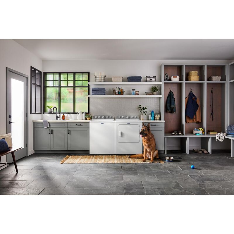 Maytag Pet Pro 29 in. 7.0 cu. ft. Electric Dryer with Sensor Dry & Steam Cycle - White, White, hires