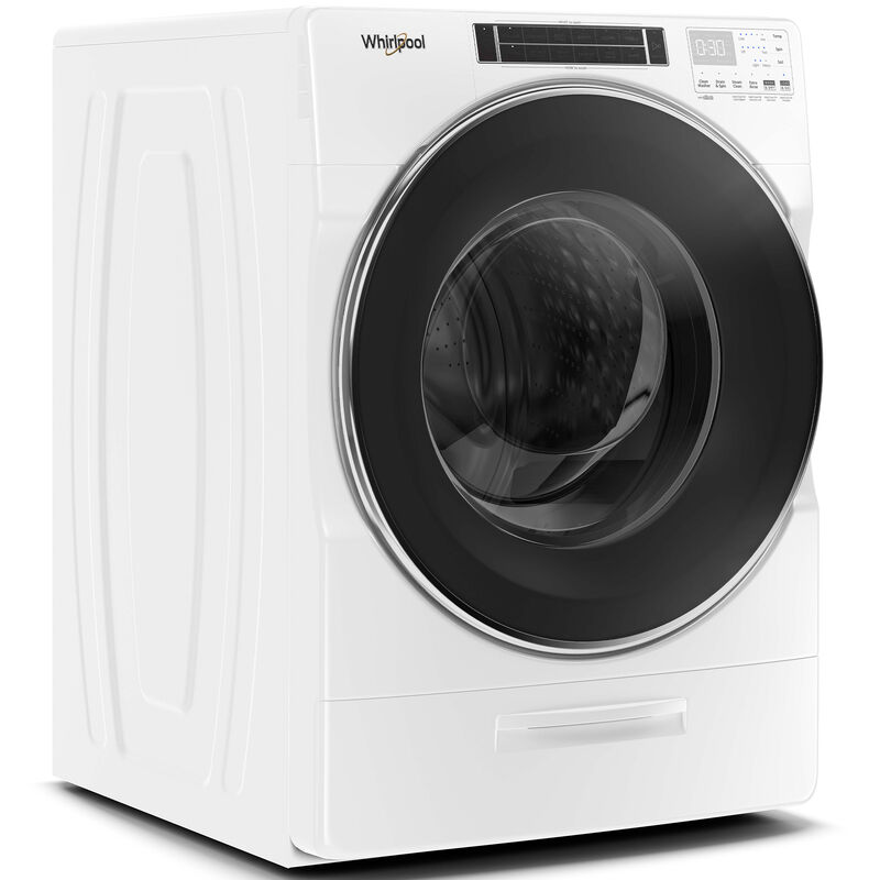 Whirlpool 27 in. 5.0 cu. ft. Stackable Front Load Washer with Sanitize Cycle, Steam Wash & Load-&-Go XL Dispenser - White, , hires