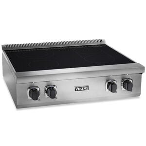 Viking 5 Series 30 in. 4-Burner Electric Rangetop with Simmer Burner & Power Burner - Stainless Steel, , hires