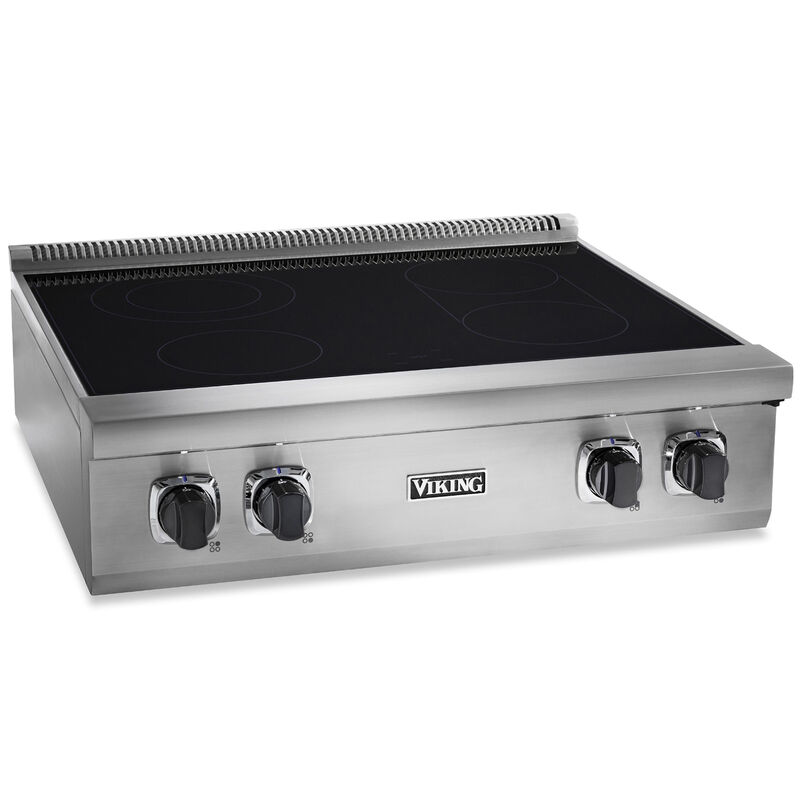 Viking 5 Series 30 in. 4-Burner Electric Rangetop with Simmer Burner & Power Burner - Stainless Steel, , hires
