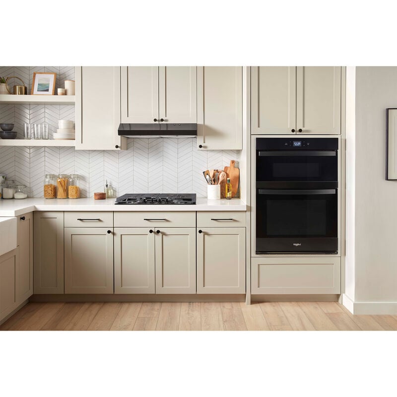 Whirlpool 27 in. 5.7 cu. ft. Smart Electric Microwave/Wall Oven Combo with Standard Convection & Sensor Cooking - Black, , hires