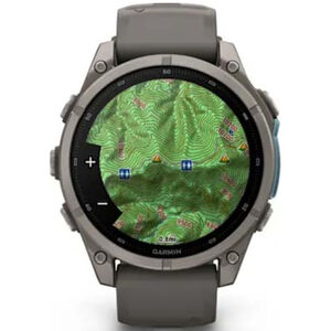 Garmin fenix 9 47 mm, AMOLED Smart Watch - Titanium with Pebble Gray Silicone Band, , hires
