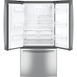 GE 33 in. 23.6 cu. ft. French Door Refrigerator with Ice & Water Dispenser - Fingerprint Resistant Stainless, Fingerprint Resistant Stainless, hires