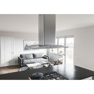 Zephyr 42 in. Smart Convertible Chimney Style Range Hood with 700 CFM, 6 Fan Speeds & 4 LED Lights - Stainless Steel, Stainless Steel, hires