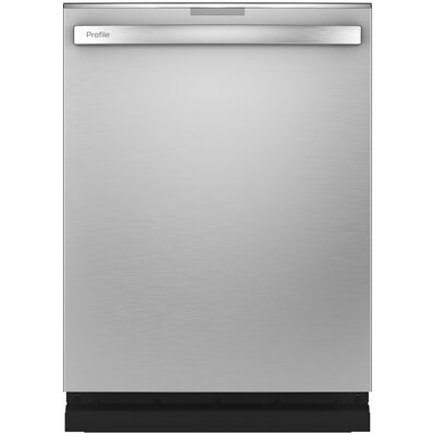 GE Profile 24 in. Smart Built-In Dishwasher with Top Control, 42 dBA Sound Level, 16 Place Settings, 5 Wash Cycles & Sanitize Cycle - Stainless Steel | PDT755SYRFS