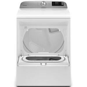 Maytag 27 in. 7.4 cu. ft. Smart Gas Dryer with Extra Power Button & Sensor Dry - White, , hires