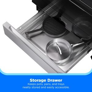 Midea 30 in. 6.3 cu. ft. Electric Range with Radiant Burners - Stainless Steel, Stainless Steel, hires