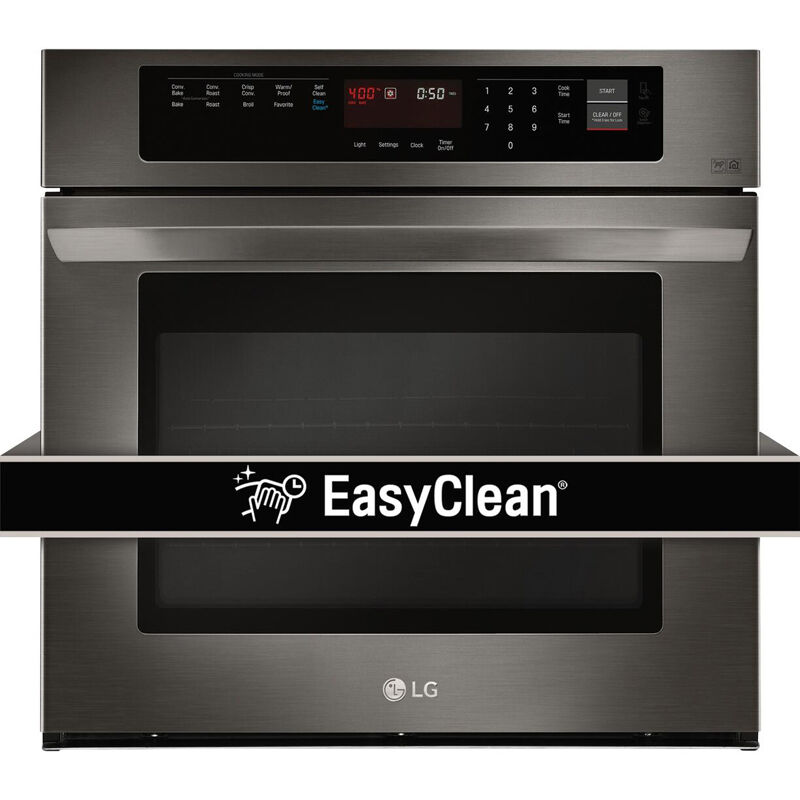 LG 30inch 4.7 Cu. Ft. Electric Wall Oven with True European Convection &  Self Clean - Black Stainless Steel