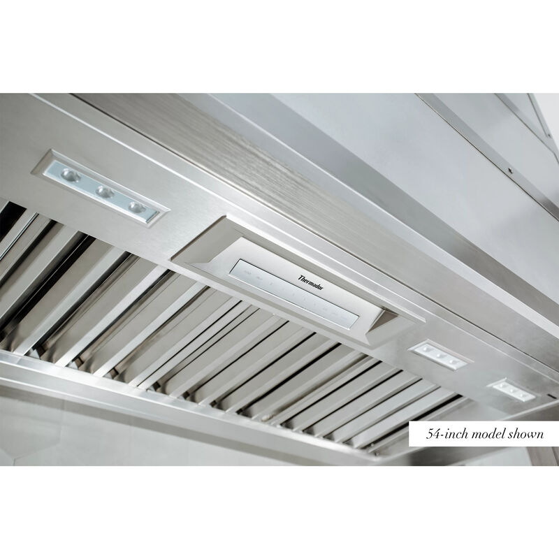 Thermador Professional Series 60 in. Smart Ducted Standard Style Range Hood with 4 Fan Speeds & 4 LED Lights - Stainless Steel, , hires