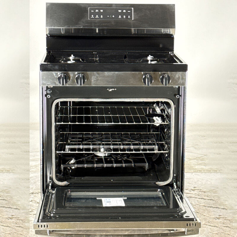 GE 400 Series 30 in. 5.3 cu. ft. Smart Gas Range with 4 Sealed Burners - Stainless Steel (Open Box Excellent Condition), , hires