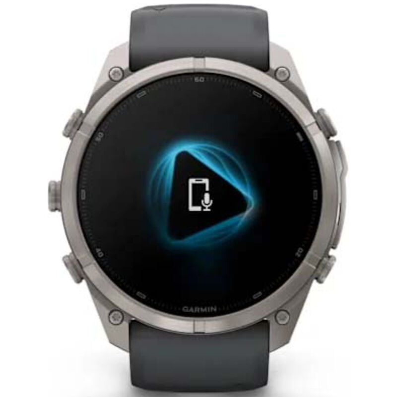 Garmin fenix 9 Pro 51 mm, AMOLED Smart Watch - Titanium with Graphite/Black Silicone Band, , hires