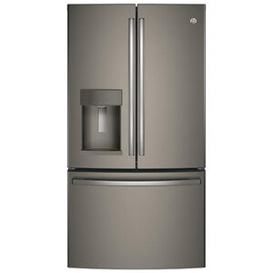 GE 36 in. 27.7 cu. ft. French Door Refrigerator with External Ice & Water Dispenser - Slate