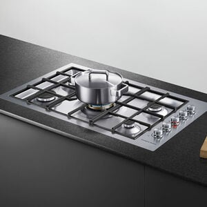 Fisher & Paykel Series 9 36 in. 5-Burner LP Gas Cooktop with Simmer Burner & Power Burner - Stainless Steel, , hires