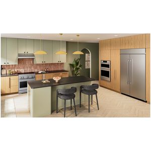 KitchenAid Commercial-Style 30 in. 4.1 cu. ft. Air-Fry True European Convection Electric Range with 4 Induction Burners - Stainless Steel, , hires