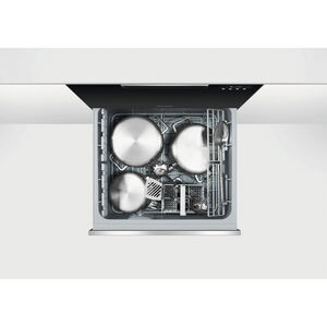 Fisher & Paykel Series 7 24 in. Smart Double Drawer with Front Control, 42 dBa Sound Level & Pocket - Stainless Steel, , hires