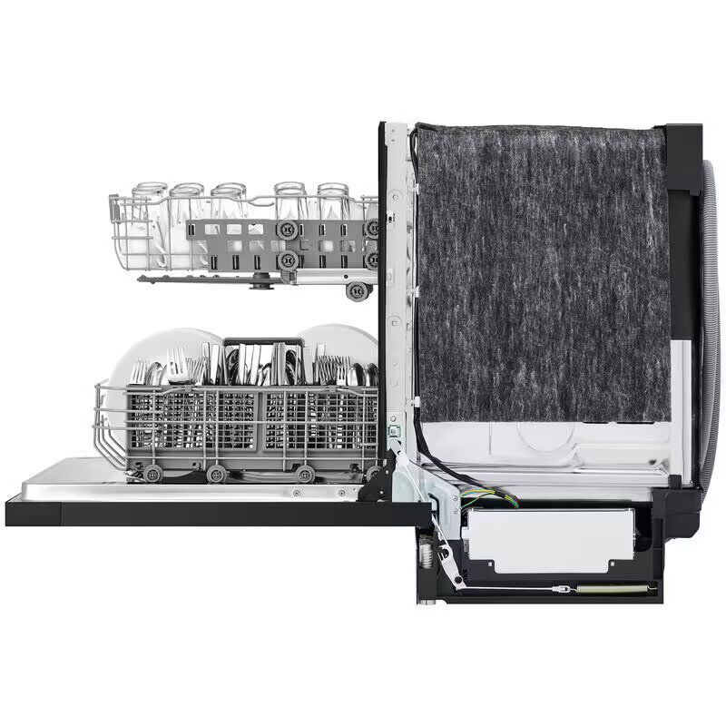 LG 24 in. Front Control Dishwasher with 52 dBa Sound Level, Dynamic Dry & Pocket - Black, Black, hires