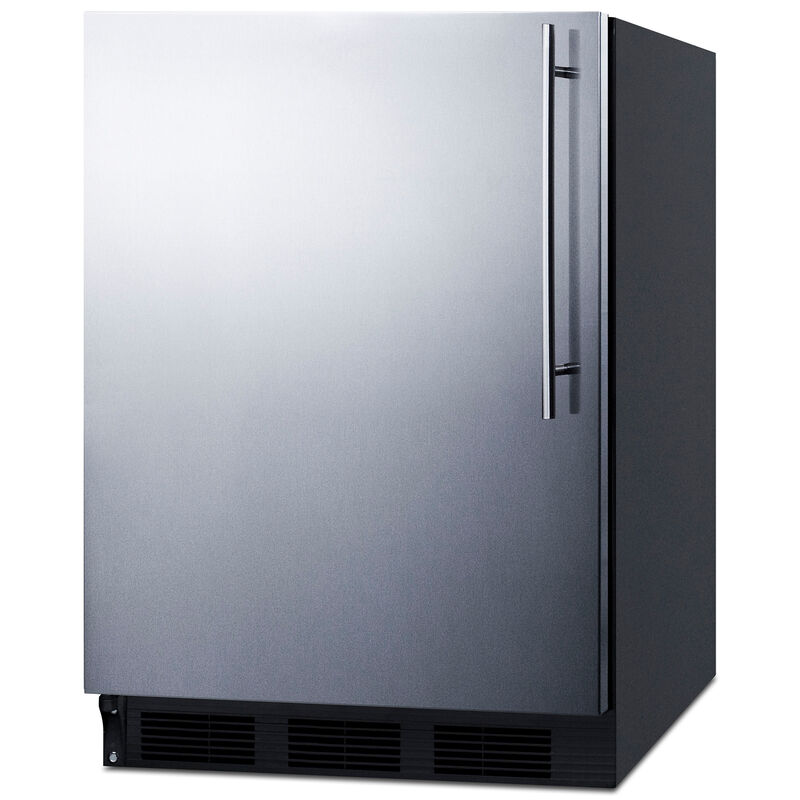 Summit 24 in. 5.5 cu. ft. Left-Hinged Undercounter Refrigerator - Stainless Steel, , hires