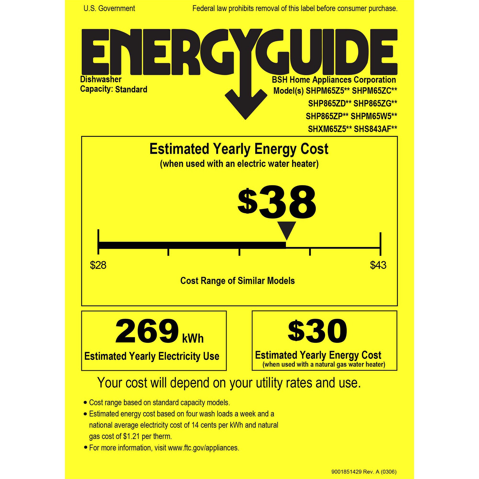 bosch dishwasher energy star