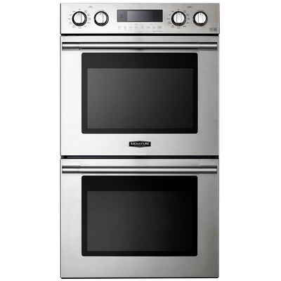 Signature Kitchen Suite 30 in. 9.4 cu. ft. Electric Smart Double Wall Oven with True European Convection & Self Clean - Stainless Steel | UPWD3034ST
