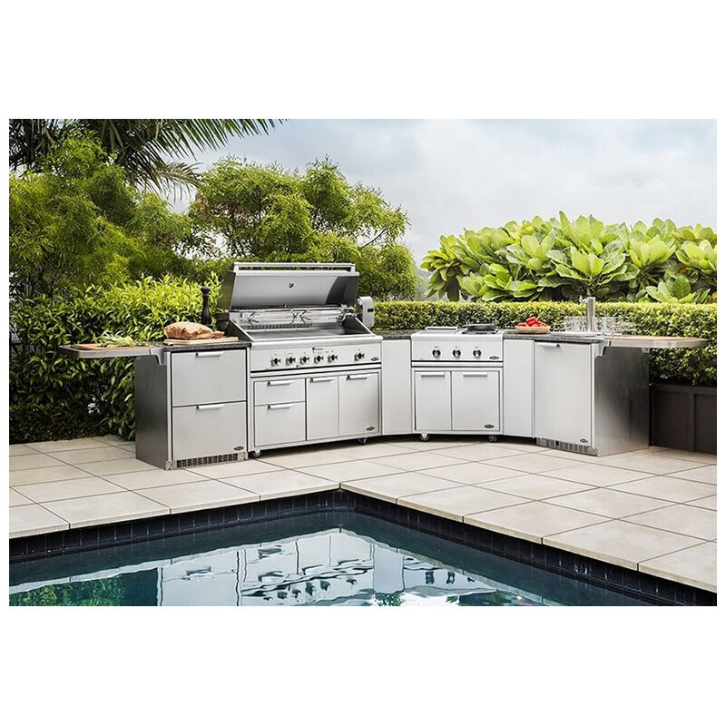 DCS 48 in. Outdoor Kitchen Built-In Triple Access Drawers with Propane Tank Storage - Stainless Steel, , hires