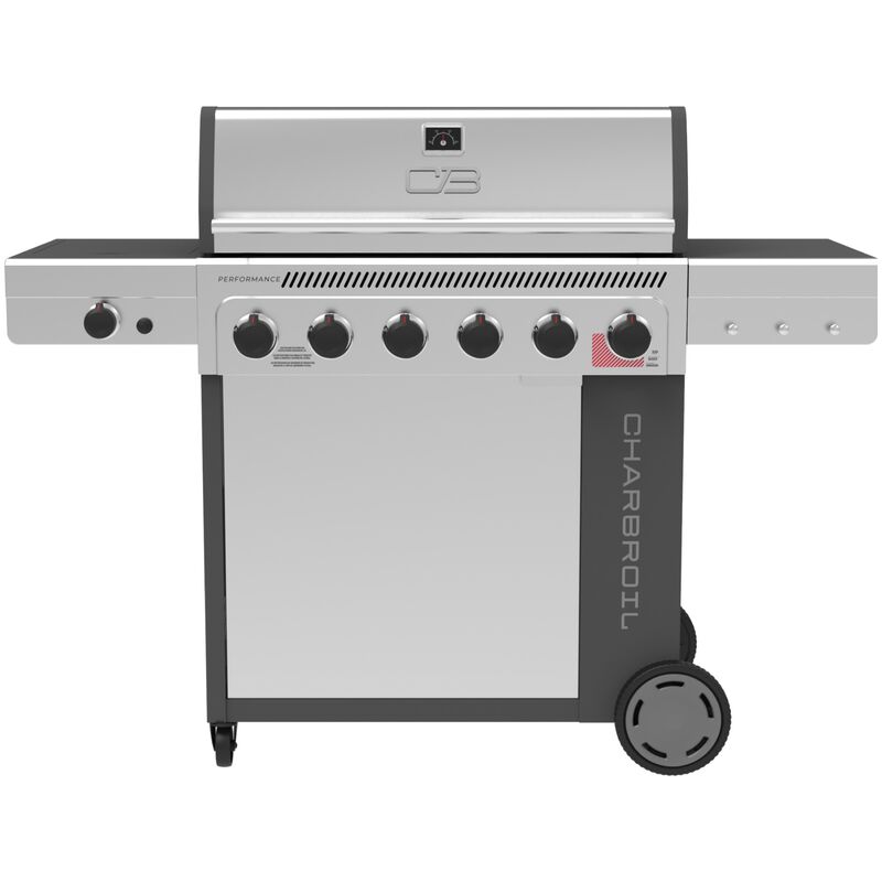 Char-Broil Performance 6-Burners Liquid Propane Gas Grill with Side Burner & Sear Burner - Grey and Stainless Steel, , hires