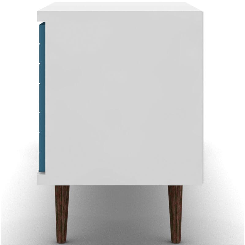 Manhattan Comfort Liberty 63" TV Stand - White & Aqua Blue, , hires