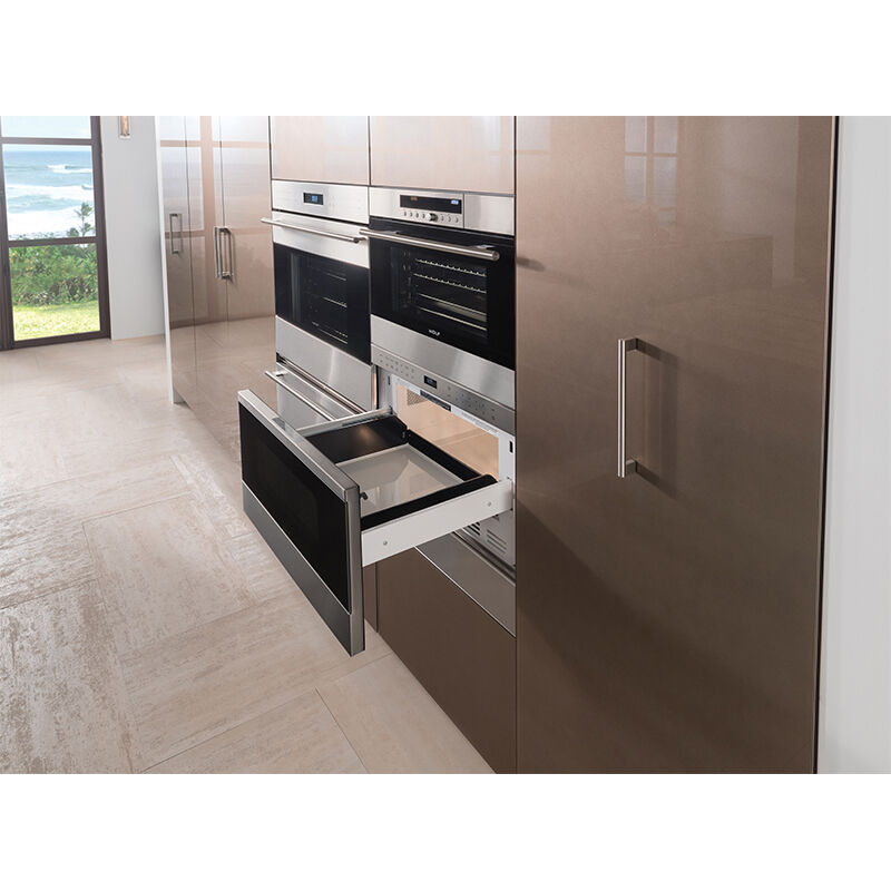 Wolf 24 in. 1.2 cu. ft. 950W Drawer Microwave with Sensor Cooking - Stainless Steel, , hires