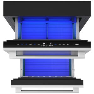 Zephyr Presrv Series 24 in. 3.9 cu. ft. Double Refrigerator & Freezer Drawers - Stainless Steel, , hires