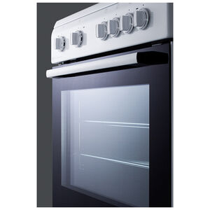 Summit Classic Collection 24 in. 2.4 cu. ft. Slide-In Electric Range with Smoothtop Burners - White, , hires