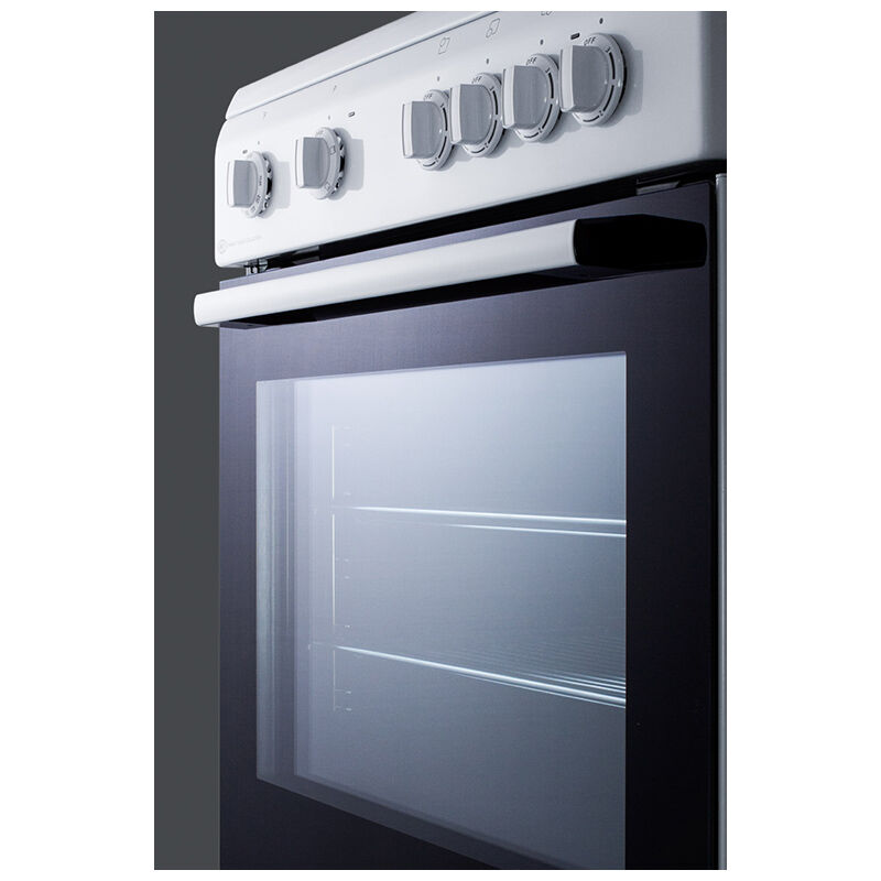 Summit Classic Collection 24 in. 2.4 cu. ft. Slide-In Electric Range with Smoothtop Burners - White, , hires