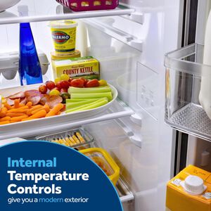GE 36 in. 23.5 cu. ft. Smart Counter Depth Side-by-Side Refrigerator with Ice & Water Dispenser - Fingerprint Resistant Stainless, , hires