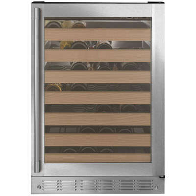 Monogram 24 in. 5.5 cu. ft. Built-In/Freestanding Beverage Center with Pull-Out Shelves & Digital Control - Stainless Steel | ZDWR240NBS