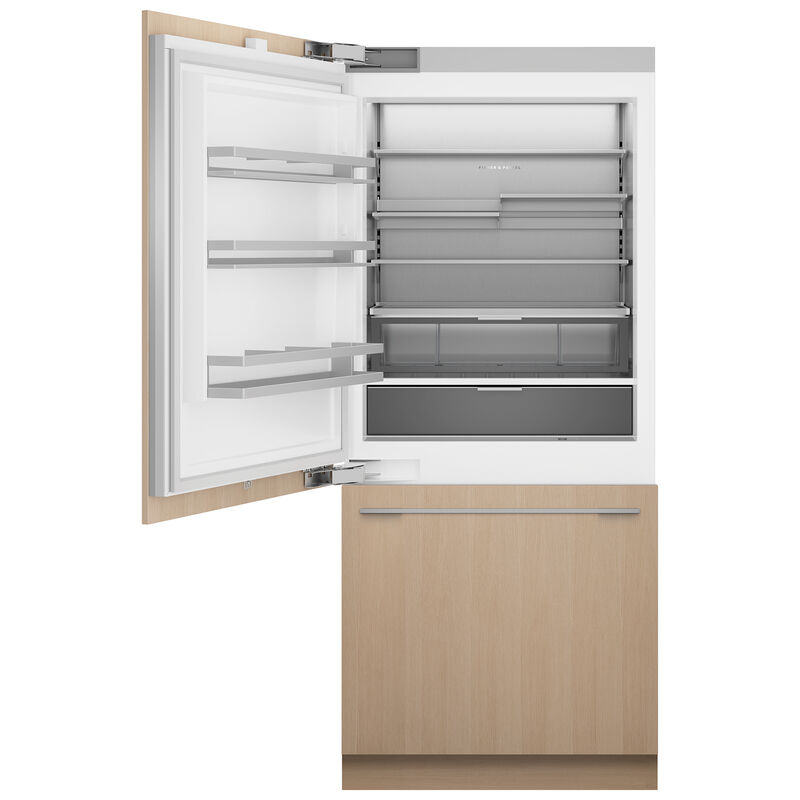 Fisher & Paykel Series 11 36 in. 19.6 cu. ft. Built-In Left-Hinged Smart Counter Depth Bottom Freezer Refrigerator with Internal Water Dispenser - Custom Panel Ready, , hires
