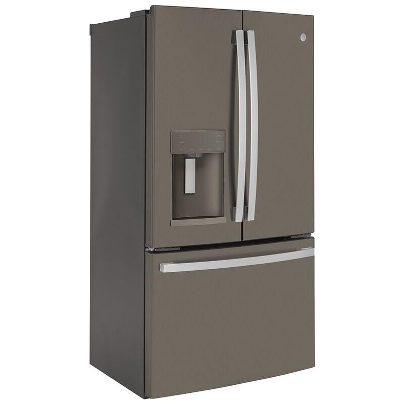 GE 36 in. 22.1 cu. ft. Counter Depth French Door Refrigerator with Ice & Water Dispenser - Fingerprint Resistant Slate, Slate, hires