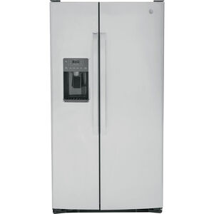 GE 36 in. 25.3 cu. ft. Side-by-Side Refrigerator with External Ice & Water Dispenser - Stainless Steel, Stainless Steel, hires
