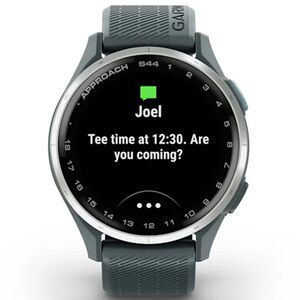 Garmin Approach S44 GPS Golf Watch, Silver with Twilight Band, , hires