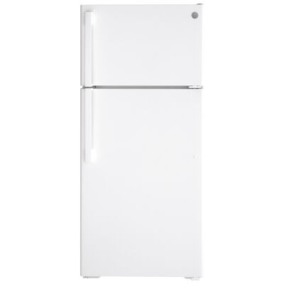 GE 28 in. 16.6 cu. ft. Top Freezer Refrigerator - White | GTS17DTNRWW
