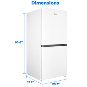 Midea 30 in. 20.0 cu. ft. Garage-Ready Automatic Smart 4-Drawers Upright Freezer with Adjustable Shelves - White, White, hires