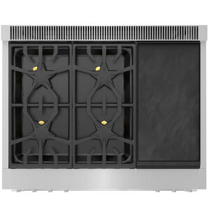 Thermador Pro Grand Professional Series 36 in. 5.7 cu. ft. Smart True European Convection Dual Fuel Range with 4 Sealed Burners - Stainless Steel, , hires