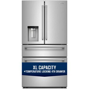 Maytag 36 in. 28.9 cu. ft. 4-Door French Door Refrigerator with Ice & Water Dispenser - Fingerprint Resistant Stainless Steel, , hires
