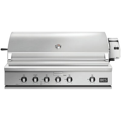 DCS Series 7 48 in. 4-Burner Built-In Natural Gas Grill with Rotisserie & Smoke Box - Stainless Steel | BH148RN