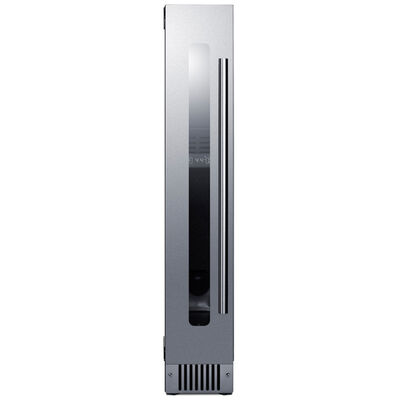 Summit 6 in. Undercounter Wine Cooler with Wood Racks, Single Temperature Zone & 7 Bottle Capacity - Stainless Steel | SWC008SSLHD