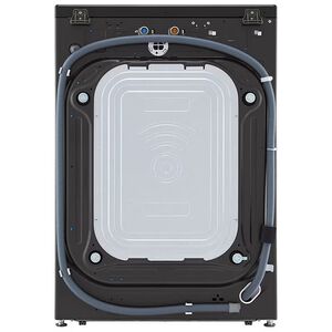 LG 27 in. 4.5 cu. ft. Smart Stackable Front Load Washer with Sanitize & Steam Wash Cycle - Black Steel, Black Steel, hires