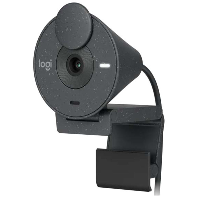 Logitech Brio 300 1080p Full HD Webcam (Graphite) 960-001497 B&H