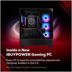 iBUYPOWER Element Gaming Desktop with AMD Ryzen 7 8700F, 4.1 GHz, 8-Core CPU, NVIDIA GeForce RTX 3050, 6GB VRAM GPU, 16 GB RAM, 1 TB SSD & Windows 11 Home - Black, , hires